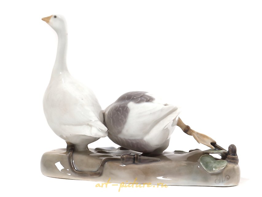 Geese. Denmark, Copenhagen, Royal Copenhagen, 1898-1923.