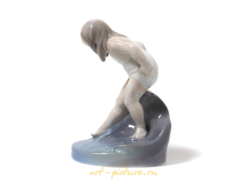 "Bathing girl. Denmark, Copenhagen, Royal Copenhagen."