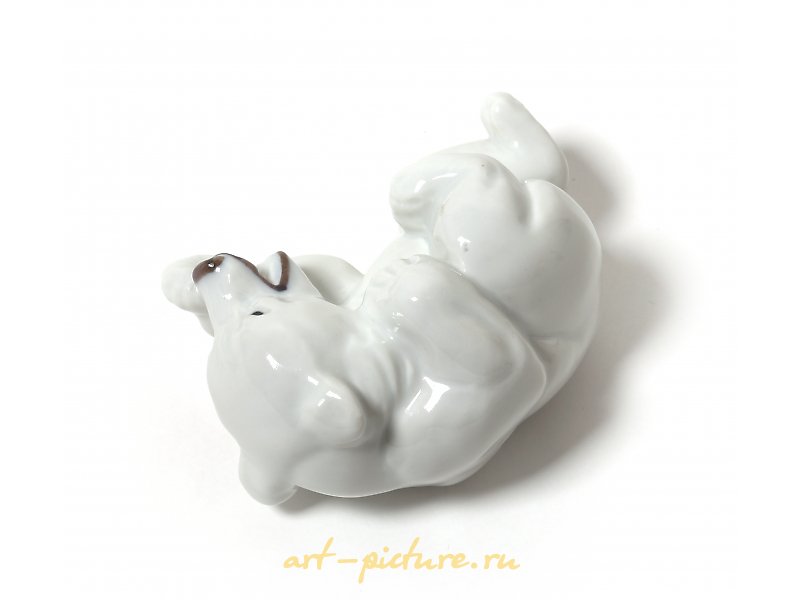 White polar bear cub. Denmark, Copenhagen, Royal Copenhagen.