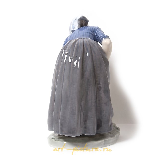 Girl collecting potatoes. Denmark, Copenhagen, Royal Copenhagen.