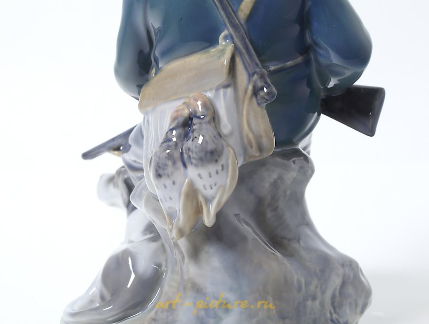 Hunter with a dog. Denmark, Copenhagen, Royal Copenhagen.