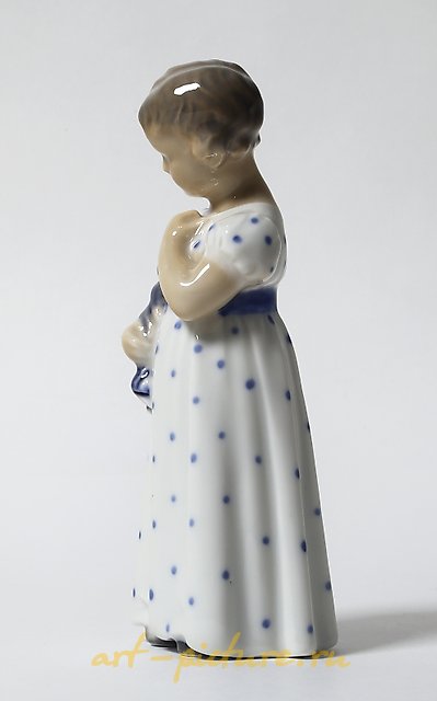The girl with a doll. Denmark, Copenhagen, Royal Copenhagen.