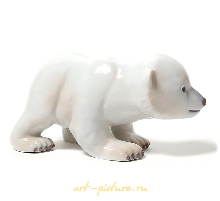 White polar bear cub. Denmark, Copenhagen, Bing & Grondahl