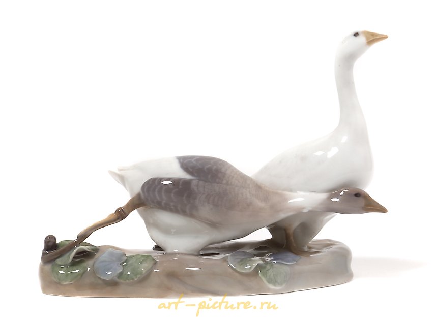 Geese. Denmark, Copenhagen, Royal Copenhagen, 1898-1923.