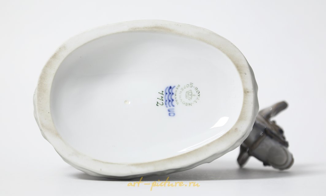 The boy with the calf. Denmark, Copenhagen, Royal Copenhagen.