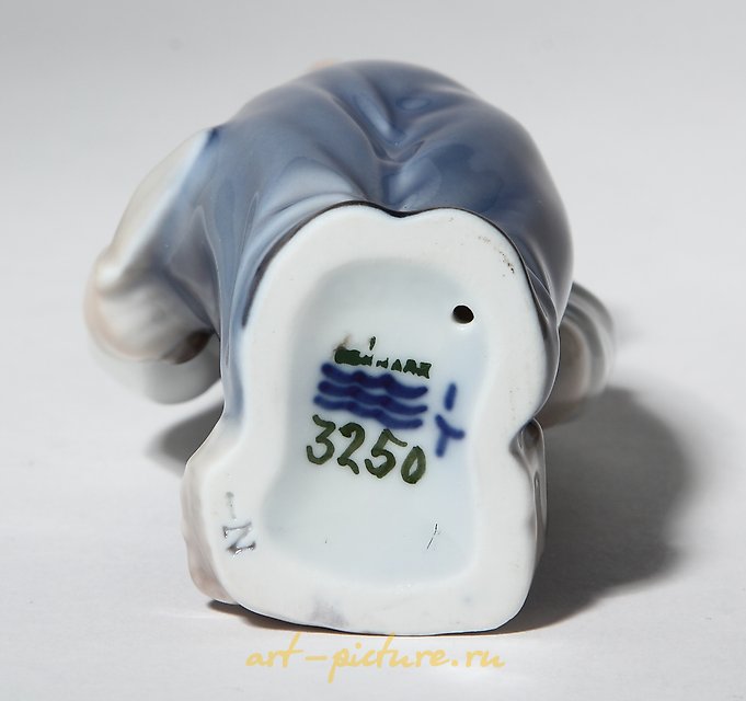 "Baby with a brush. Denmark, Copenhagen, Royal Copenhagen"