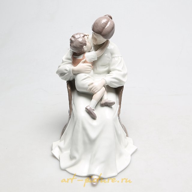 妈妈和孩子。丹麦，哥本哈根，Bing & Grondahl