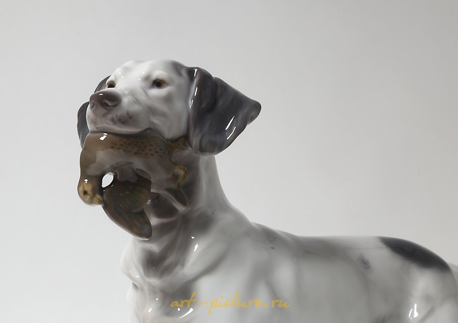 猎犬与鹌鹑。丹麦，哥本哈根，Bing & Grondahl