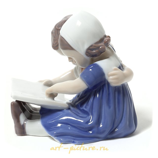 "Children reading a book. Denmark, Copenhagen, Bing & Grondahl."