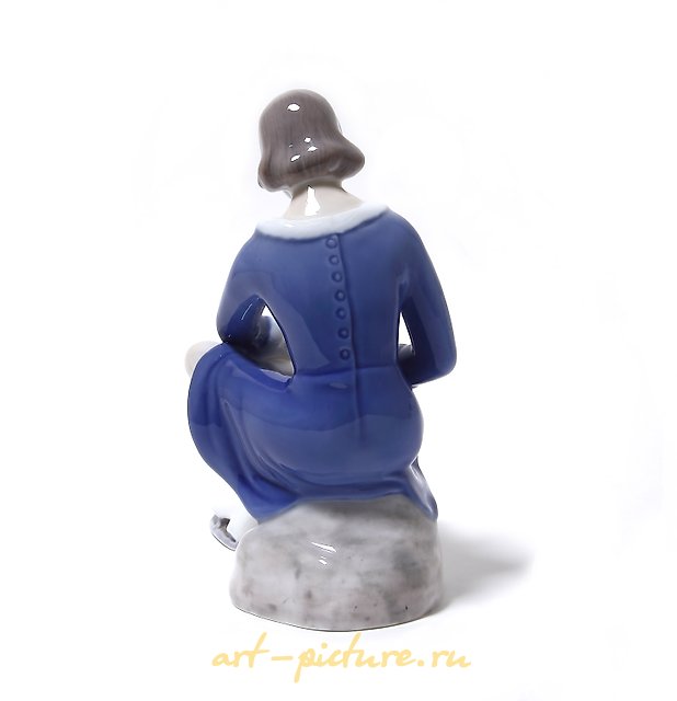 陶瓷小雕像 滑冰者 Bing Grondahl。