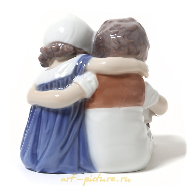 "Children reading a book. Denmark, Copenhagen, Bing & Grondahl."