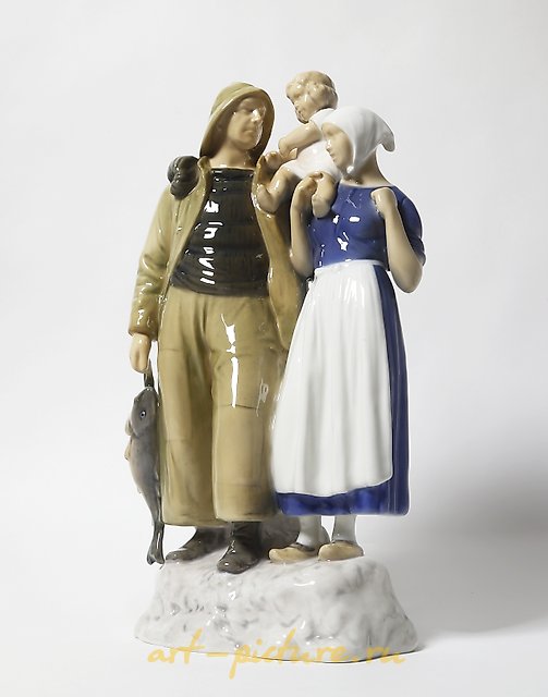 渔夫的家庭。丹麦，哥本哈根，Bing & Grondahl。