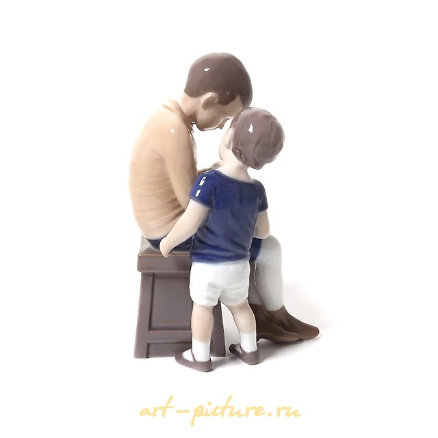 Porcelain figure (statuette) "Tom and Willy (two boys, two brothers). Denmark, Copenhagen, Bing & Grondahl.