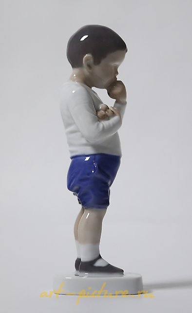 Peter. A boy with fruits in his hands. Denmark, Copenhagen, Bing & Grondahl.