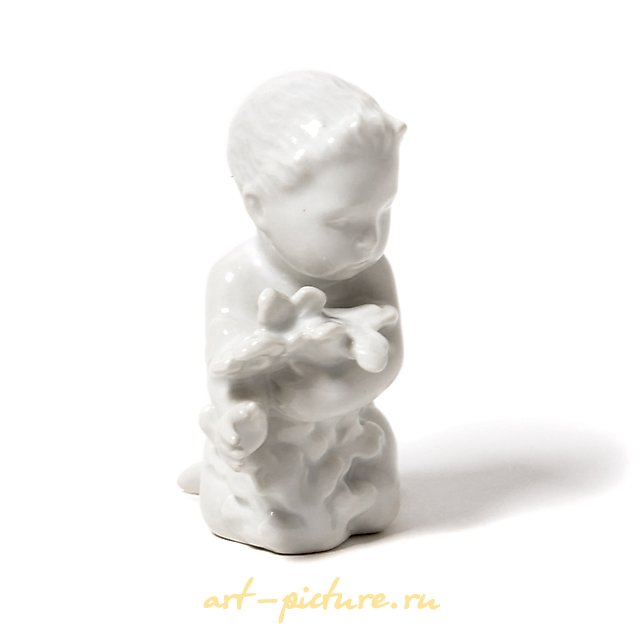 男孩美人鱼与海藻。丹麦，哥本哈根，Bing & Grondahl。