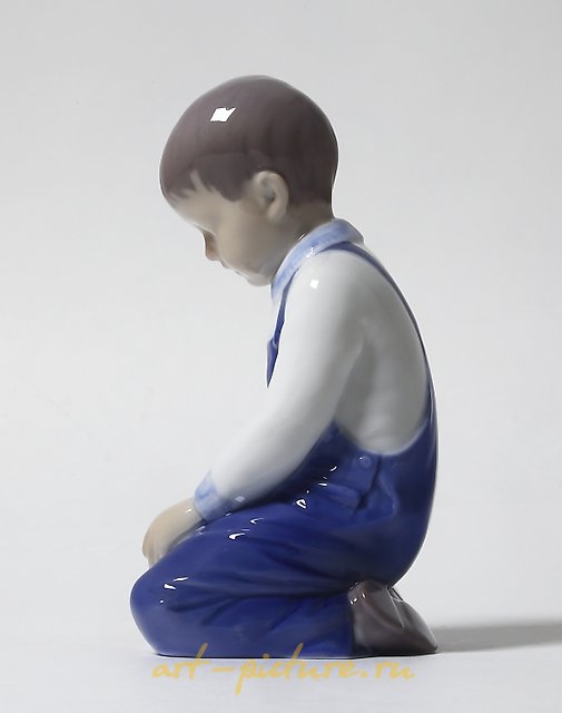 "Boy with a bucket. Denmark, Copenhagen, Bing & Grondahl."