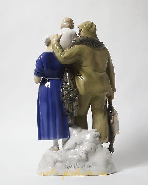 渔夫的家庭。丹麦，哥本哈根，Bing & Grondahl。