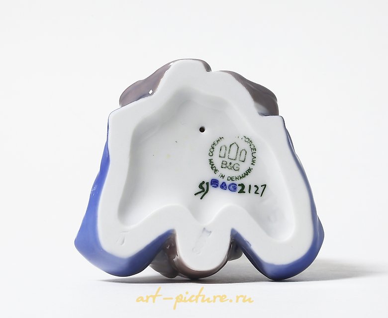 "Boy with a bucket. Denmark, Copenhagen, Bing & Grondahl."