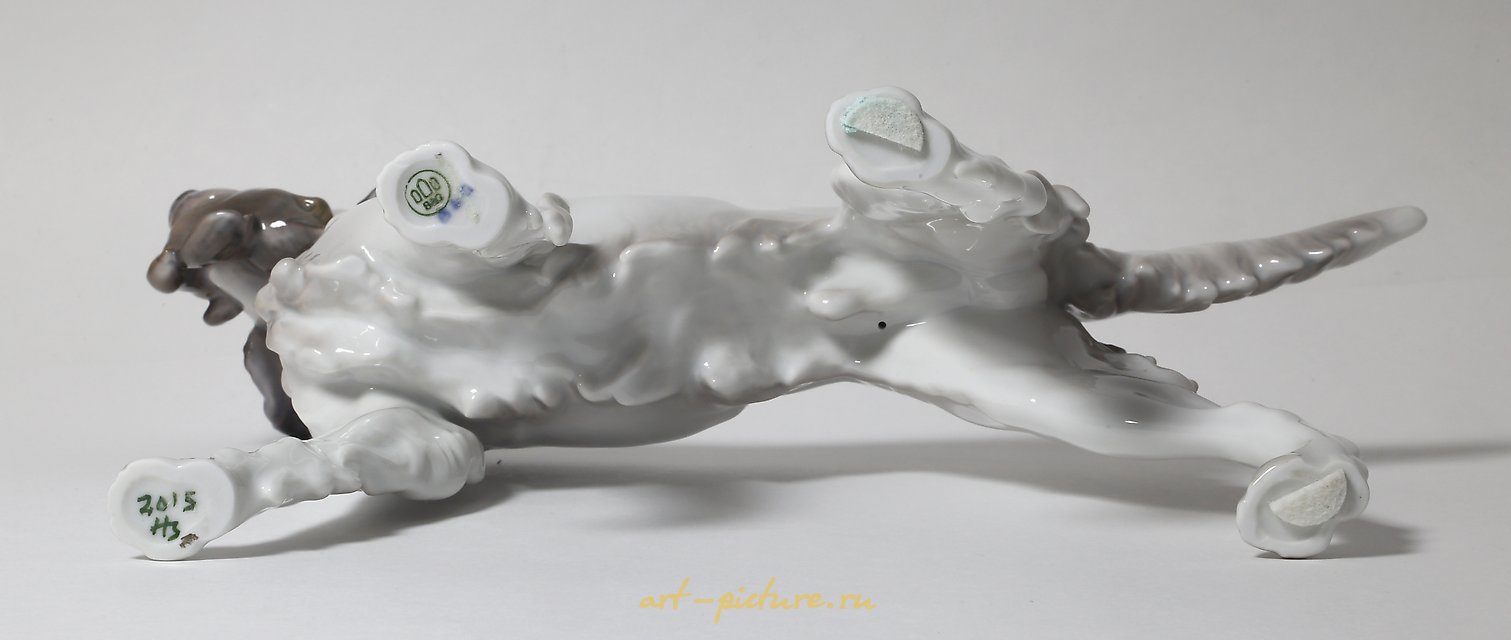 猎犬与鹌鹑。丹麦，哥本哈根，Bing & Grondahl