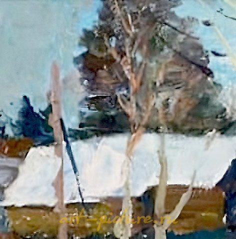 "Winter. Canvas, oil. 49 x 70 cm"