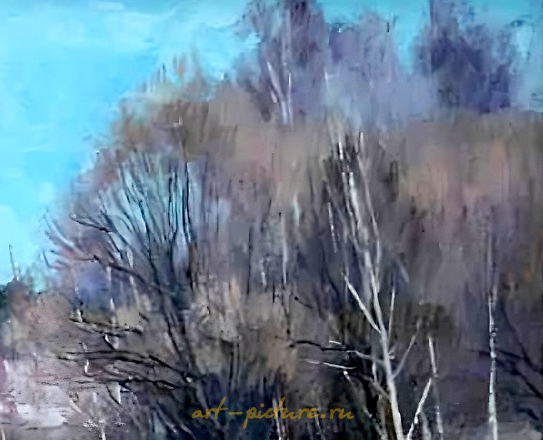 春天来了。油画，画布。41 x 57 厘米。