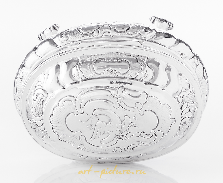 Silver sugar bowl (box). Russia, 1765 - 1771.