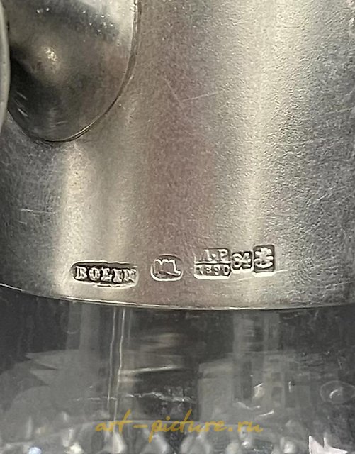 "DECANTER. CRYSTAL, SILVER BOLIN"