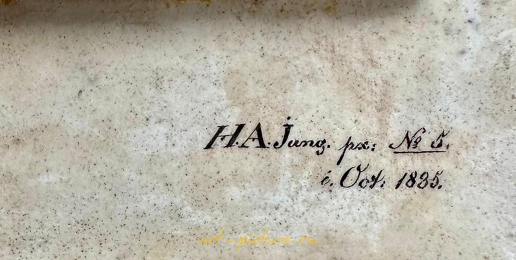 Porcelain plaque. Portrait of Georges Charles Dantès. 1835.