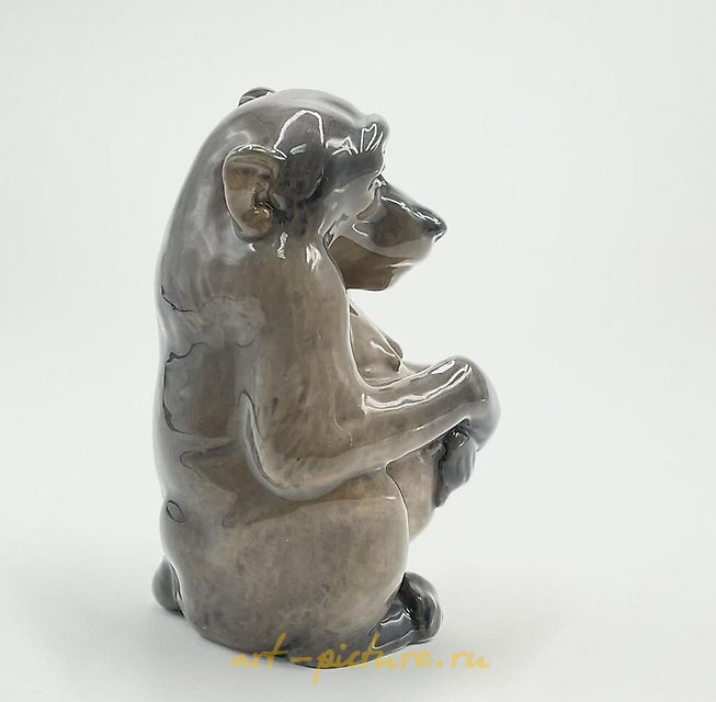 Porcelain figure (statuette) "Pregnant Monkey," Royal Copenhagen