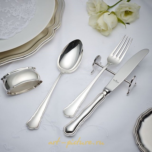 Столовый набор CHIPPENDALE от WILKENS из 24 предмета из серебра
