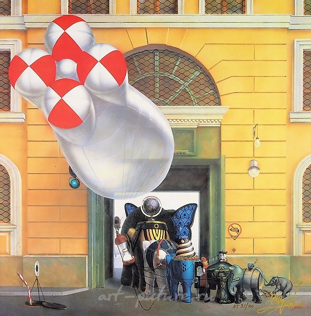 «Мaтрoccкaя тишинa»Шаров Сергей Александрович. Бумага, шелкография