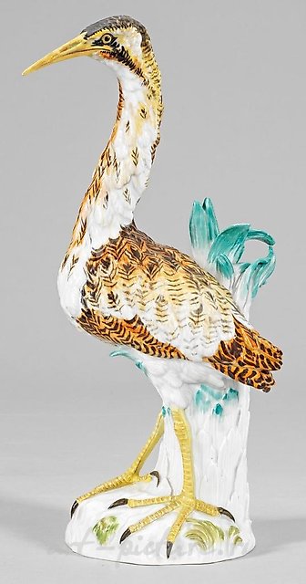 Great Meissen figure of the Bittern