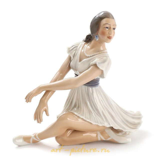 瓷制 figurine "Étude"（"练习"）。Dahl-Jensen，20世纪。