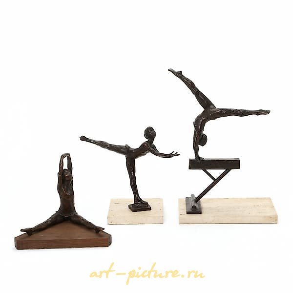 Bronze figurine. "Figure Skater" Denmark, Royal Copenhagen. Author Sterett-Gittings Kelsey (USA, born 1941)