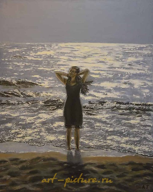 "Русалка" translates to "美人鱼" in simplified Chinese.