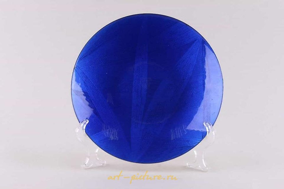 Cup made of silver and blue enamel, by Jacob Tostrup, circa 1955.