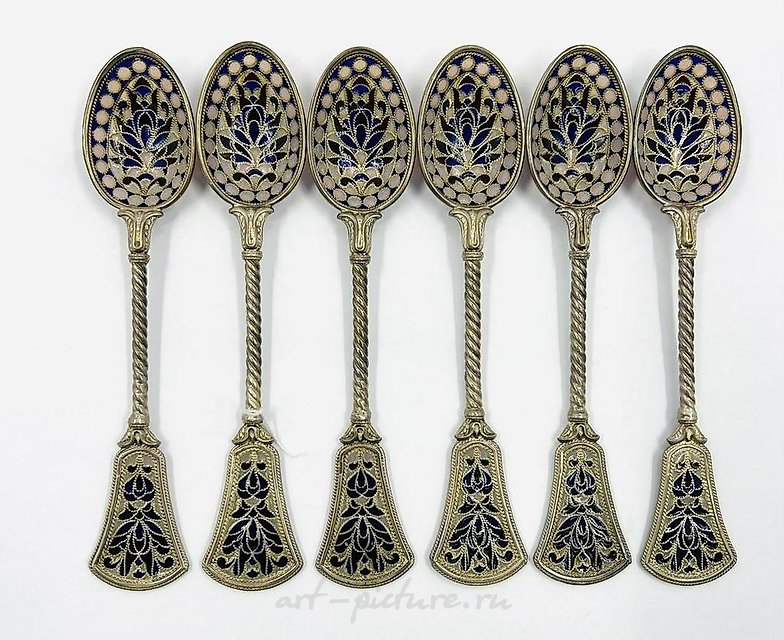 The text translates to "Spoon Stained Glass Enamel Silver Evgeny Butenko."