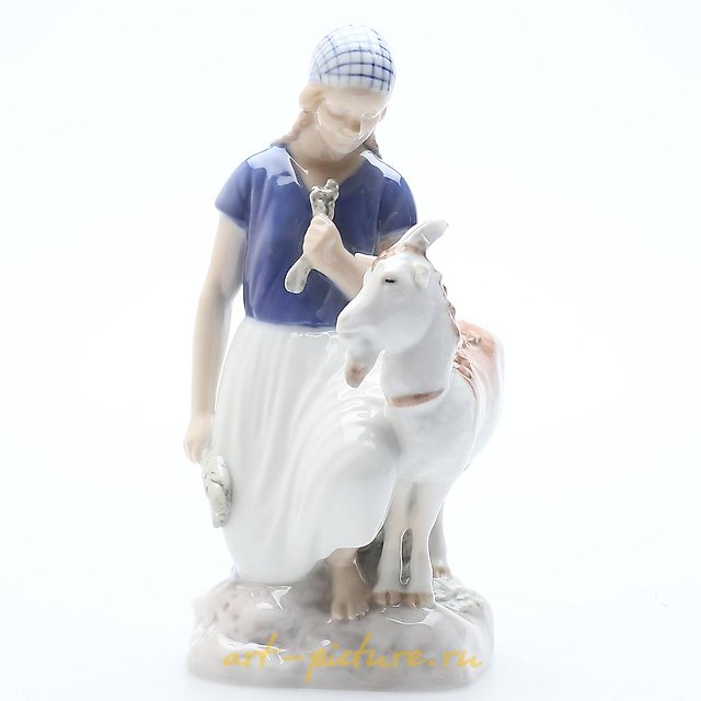 Girl with a goat