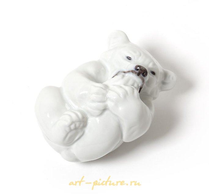 White polar bear cub. Denmark, Copenhagen, Royal Copenhagen.