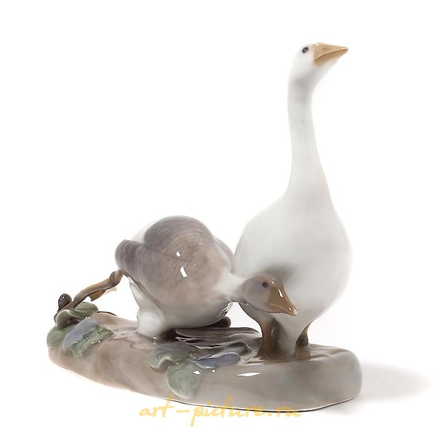 Geese. Denmark, Copenhagen, Royal Copenhagen, 1898-1923.