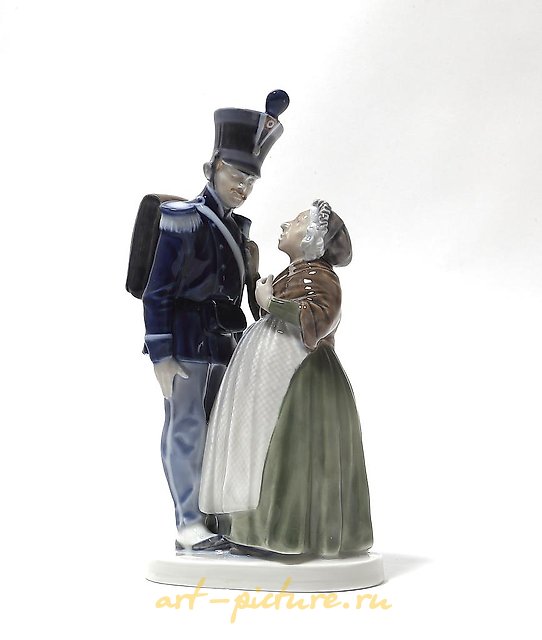 "Soldier and Witch. Denmark, Copenhagen, Royal Copenhagen."