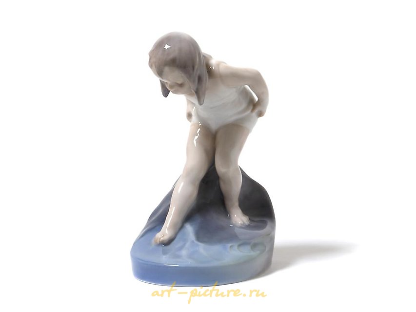 "Bathing girl. Denmark, Copenhagen, Royal Copenhagen."