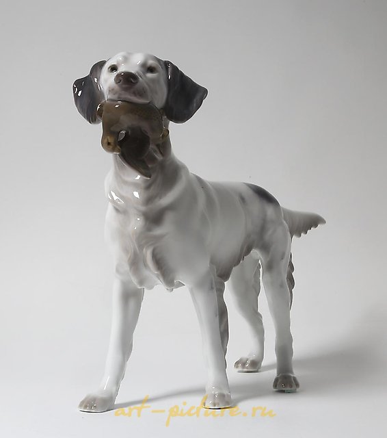 猎犬与鹌鹑。丹麦，哥本哈根，Bing & Grondahl