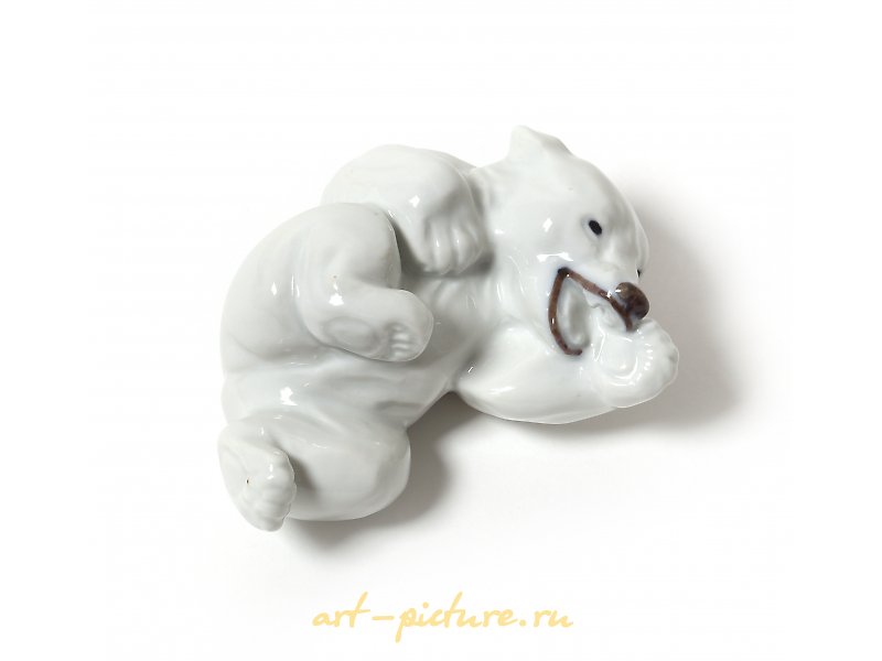 White polar bear cub. Denmark, Copenhagen, Royal Copenhagen.