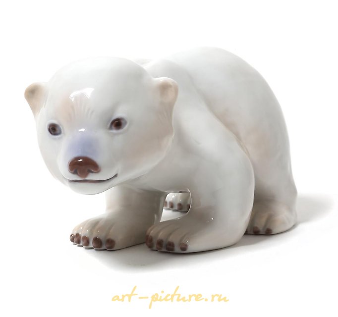 White polar bear cub. Denmark, Copenhagen, Bing & Grondahl