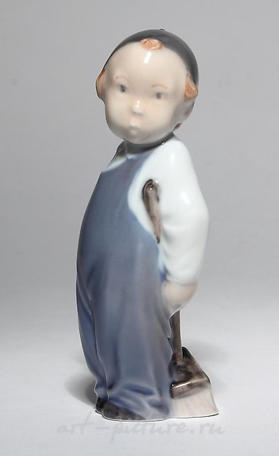 "Baby with a brush. Denmark, Copenhagen, Royal Copenhagen"