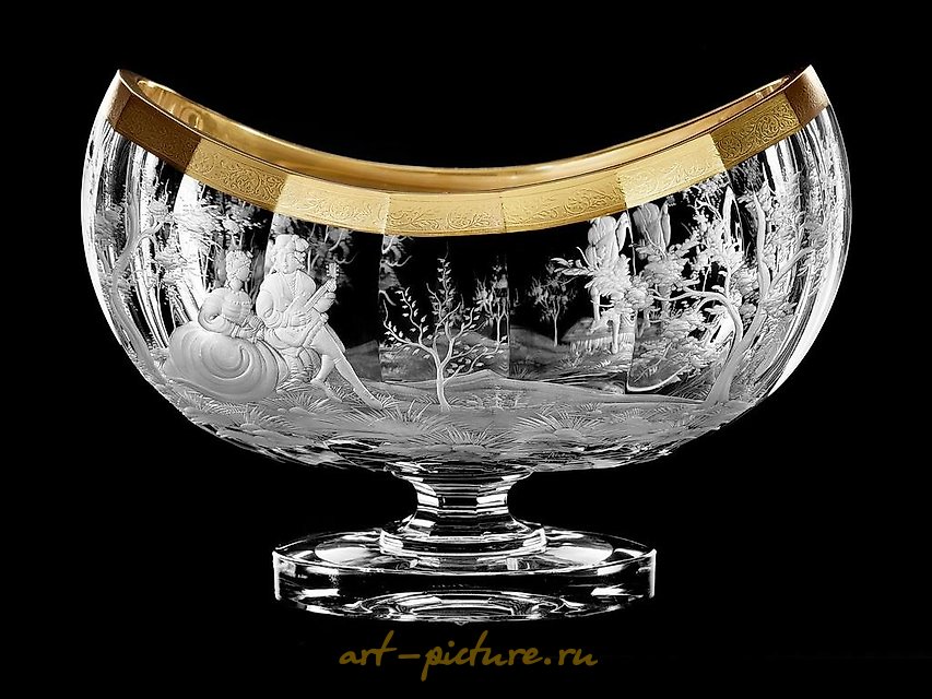 椭圆形“音乐家”花瓶 - Aida（艾达） 手工制作。