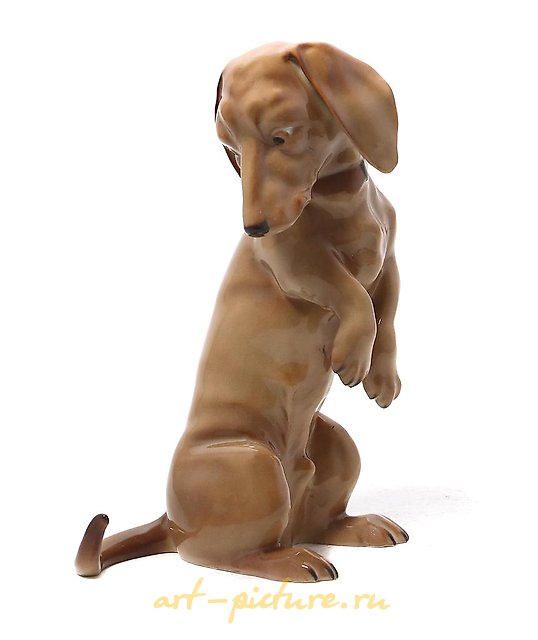 The porcelain figure "Dachshund." Rorstrand