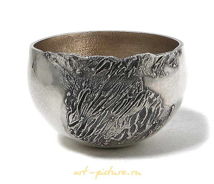 Designer silver cup - roly-poly. Sweden, 1985. Designer Karlheinz Sauer.