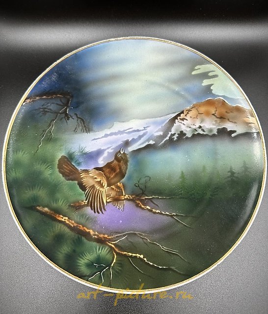 装饰盘 - “公鸡” M.S. 库兹涅佐夫 1890年代